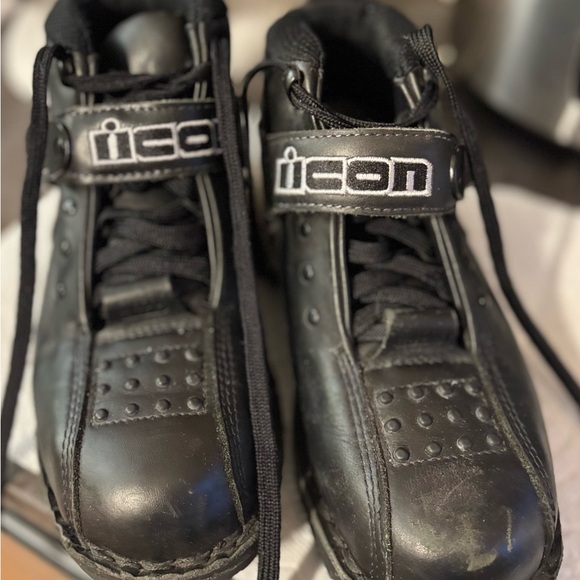 Icon Super Duty Leather Women’s Motorcycle Boots Sz. 9 - Picture 1 of 8